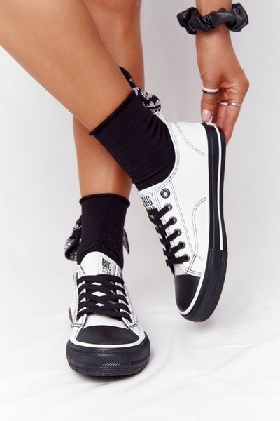 Women's Leather Sneakers BIG STAR HH274147 White-Black