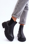 Leather Ankle Boots with Insulated Big Star MM274619 Black
