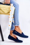 Women's Suede Loafers Navy Blue Millare