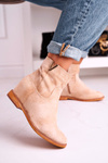 Women's Ankle Boots Hidden Wedge Suede Beige Vanya
