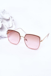 Gold Square Sunglasses Brown-Pink Ombre