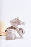 Comfortable Children's Sandals With Decoration Silver Cayo 