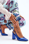 Classic Stilettos On Heel Blue My Love