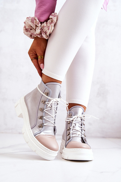 Leather Boots Silver Letty