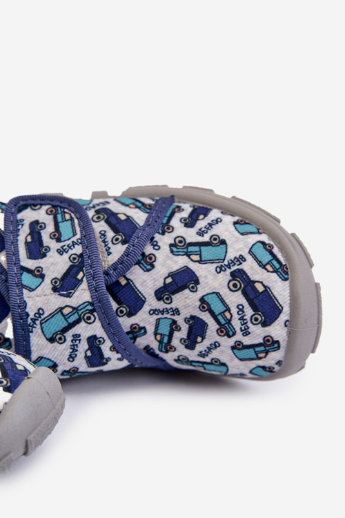 Children's Slippers with Velcro Befado 974X529 Grey-Navy