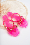 Women's Rubber Flip Flops Pink Monise