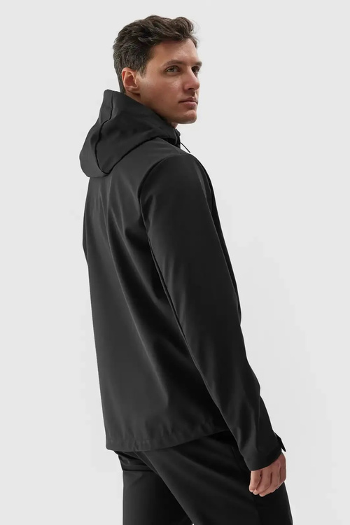 Kurtka Męska Softshell Z Kapturem 4F 4FWAW24TSOFM283-20S Czarna