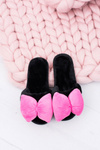Black Women's Flip Flops Lu Boo Large Pink Floppy Cocards Floppy