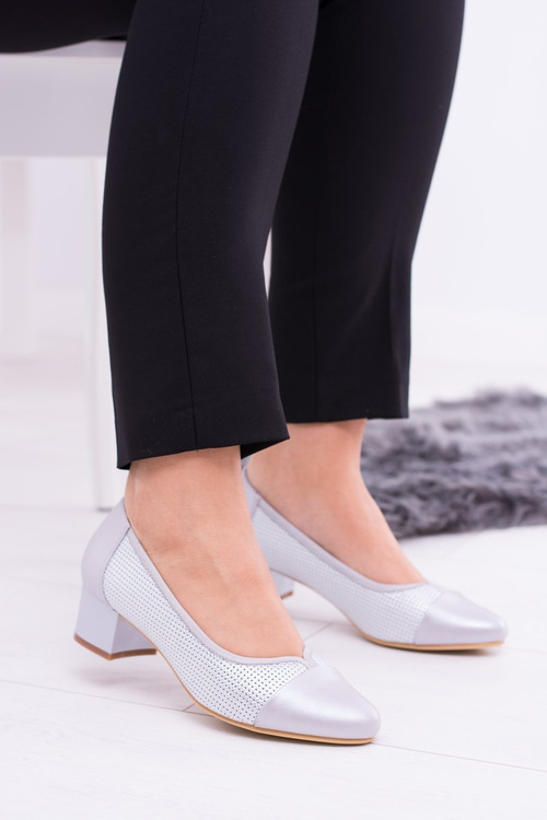 Women's Sergio Leone Grey Pearl Hermida pumps