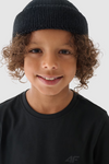 Boys Smooth Cotton T-shirt Black 4F 4FJWMM00TTSHM1626-20S