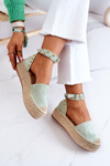 Espadrilles Sandals With Jets Green Lillian