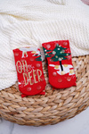 Women's Christmas Socks Anti-Slip Red OH DEER