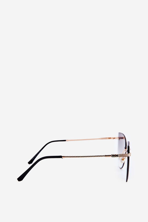 Okulary Przeciwsłoneczne Damskie UV400 Złoto-Czarne