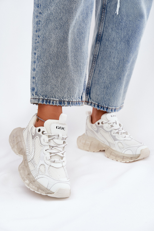 Ladies Leather Sneakers GOE RR2N4083 Beige