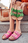 Women's Slippers Green Misandei