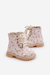 Zip-Up Lined Children's Boots Beige Dolida 