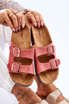 Women's Slippers On Cork Sole Pink Cortina