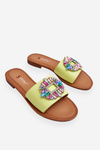 Women's Fashionable Sandals With Decoration Green Halsey