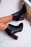 Laura Messi Leather Women's Stiletto Booties Black 2056