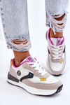 Women's sports sneakers Big Star KK274099 White and Beige