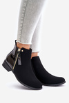 Insulated ankle boots with flat heel and low shaft black Zinariella