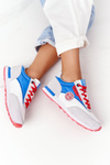 Buty Sportowe Memory Foam Big Star Biało-Niebieskie HH274526 