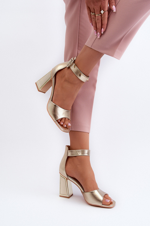 Elegant Women's Sandals with Gold Heels Rosazara