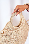 Braided Round Bag BRUNO ROSSI Beige