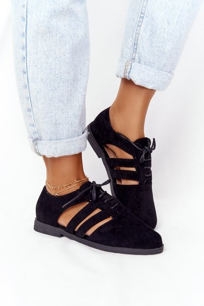 Women's Brogues With Cutouts Black Lu Boo