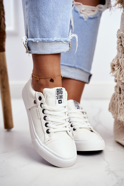 Trampki Skórzane Big Star Białe GG274060 