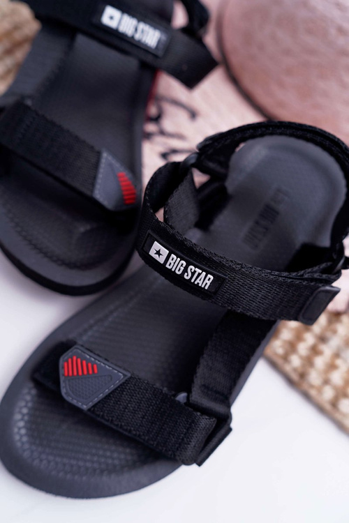 Women's Big Star Velcro Sandals Black DD274A282