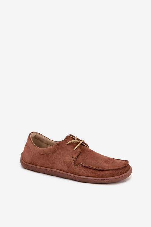 Women's Barefoot Style Shoes Made of Natural Suede Zazoo 327 Brown