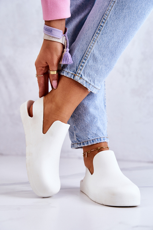 Fashionable Rubber Clogs White Meriko