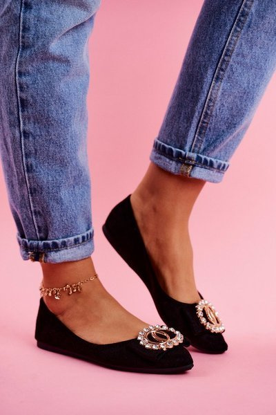 Women’s Ballerinas Eco-Suede Black Montreal