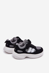 Children's Sports Sneakers With Velcro Black-Gray Selinea