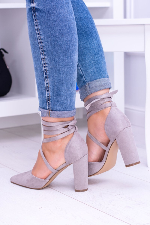 Women's Tiered Stiletto pumps Grey Demmi