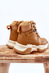Children's Boots Warm Trappers With Zipper Camel Marvin