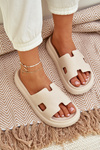 Foam Slippers With Cutouts Light Beige Neladith