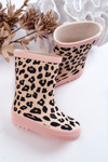 Children's Galoshes With Leopard Pattern Pink Nanny
