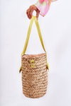 Braided Beach Bag NOBO XM0020-C002 Beige-yellow