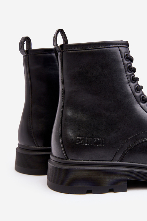 Fleece-Lined Zip-Up Boots Black Big Star MM174080