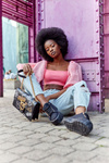 Women's Sneakers On A Platform Black Big City Life