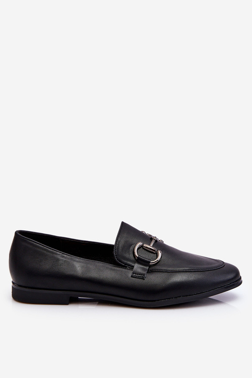Classic Women's Loafers With Embellishment Black Jamie