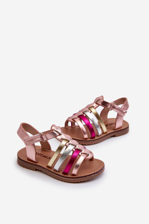 Children's Gladiator Sandals with Velcro in Multicolor Radovia