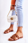 Women's Classic Slippers With Ornaments Brown Scotlyn