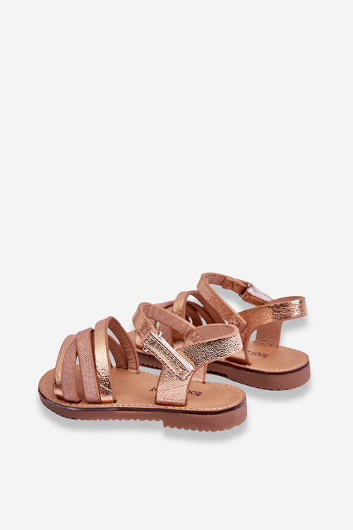 Children's Sandals With Straps Rose Gold Isla
