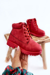Kids Trappers Boots With Zipper Red Dexter