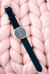 Navy Blue Elegant Leather Women's Ernest Watch