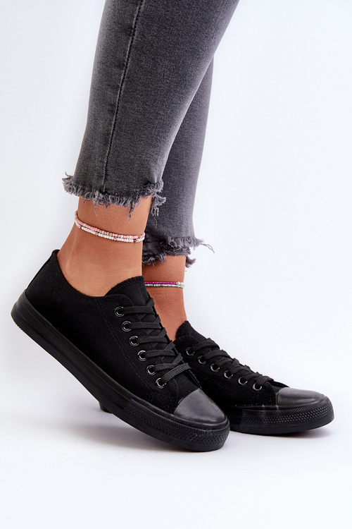 Trampki Klasyczne Niskie Damskie Czarne Caelira B-806