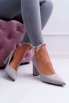 Women's Stiletto pumps Suede Grey Clarina